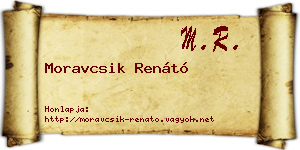 Moravcsik Renátó névjegykártya