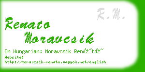 renato moravcsik business card